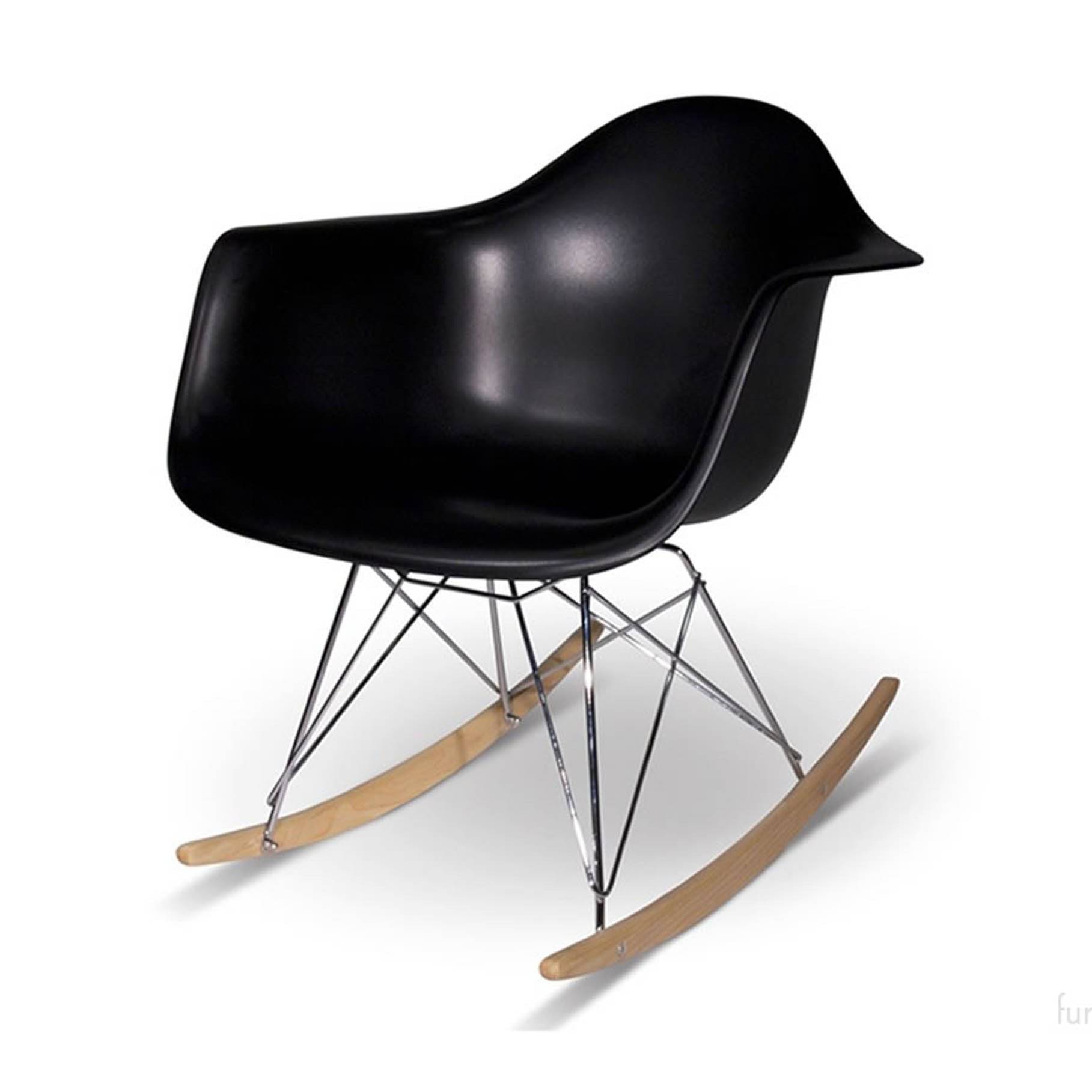 Rocking Chair-Black Plastic- Msr0149 -  Chairs | كرسي هزاز - بلاستيك اسود - ebarza Furniture UAE | Shop Modern Furniture in Abu Dhabi & Dubai - مفروشات ايبازرا في الامارات | تسوق اثاث عصري وديكورات مميزة في دبي وابوظبي