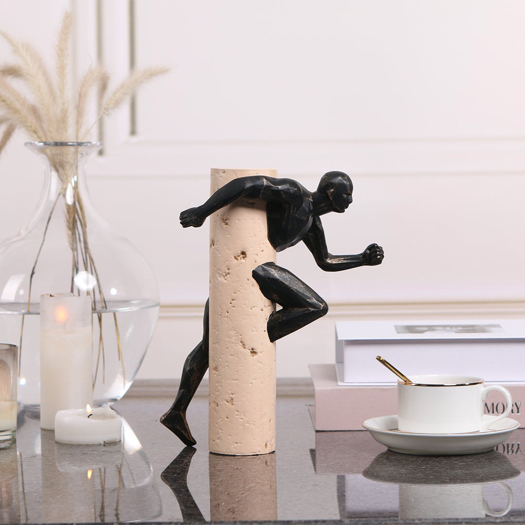 BEACON Running Man KA3123A home decor figurine, detailed statue showcasing a dynamic running pose, ideal for modern interior decor