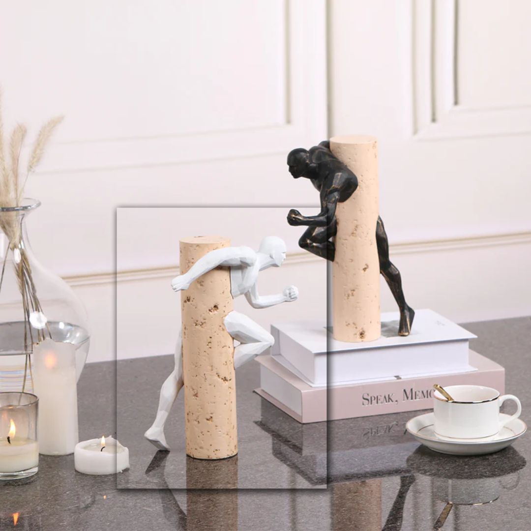 Running Man KA3123B home decor figurine by BEACON, detailed sculpture of a running man for modern interior decoration.