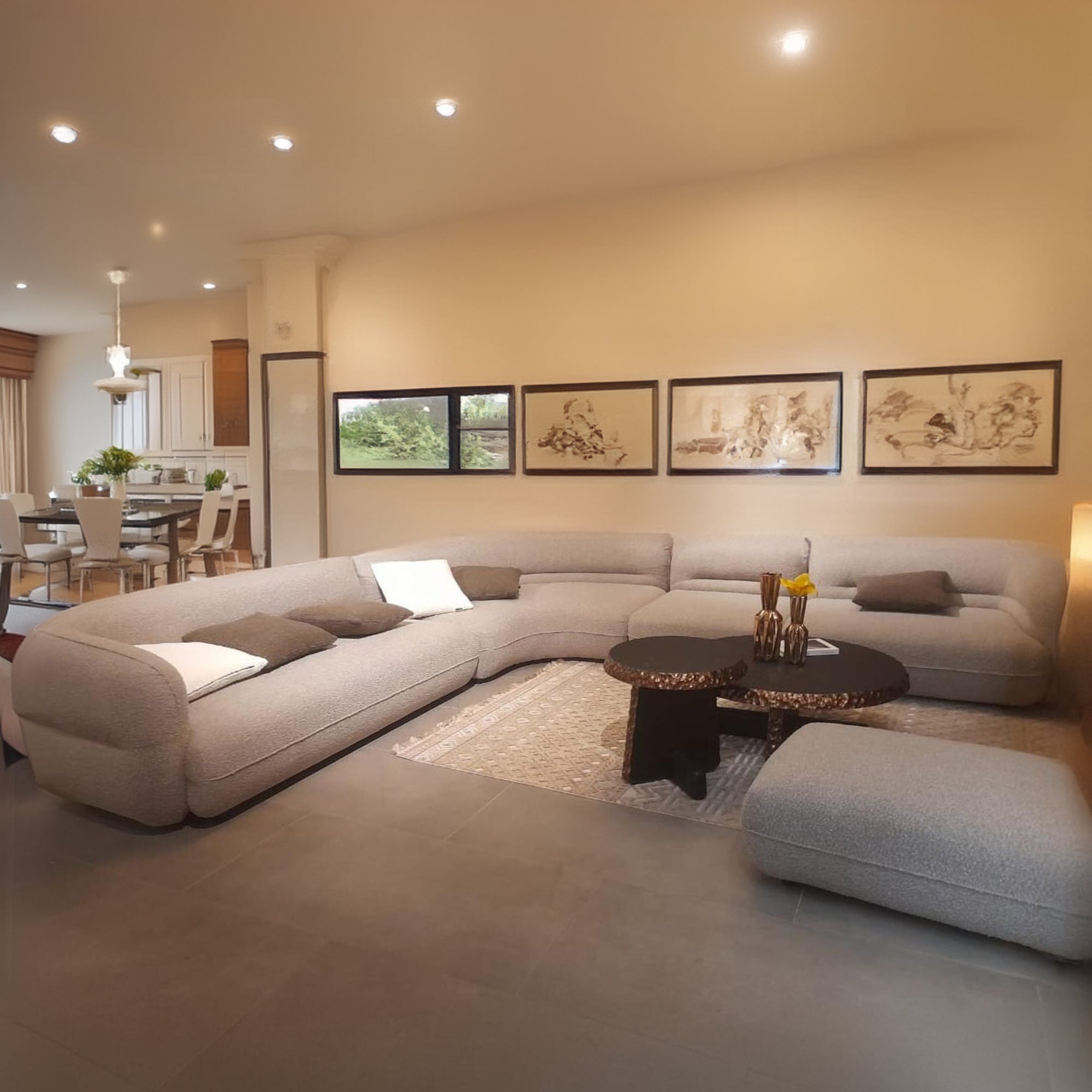 Cotton and Linen Fabric Sofa ISF-2133/1 - Sofa - ebarza Furniture UAE | Shop Modern Furniture in Abu Dhabi & Dubai - مفروشات ايبازرا في الامارات | تسوق اثاث عصري وديكورات مميزة في دبي وابوظبي