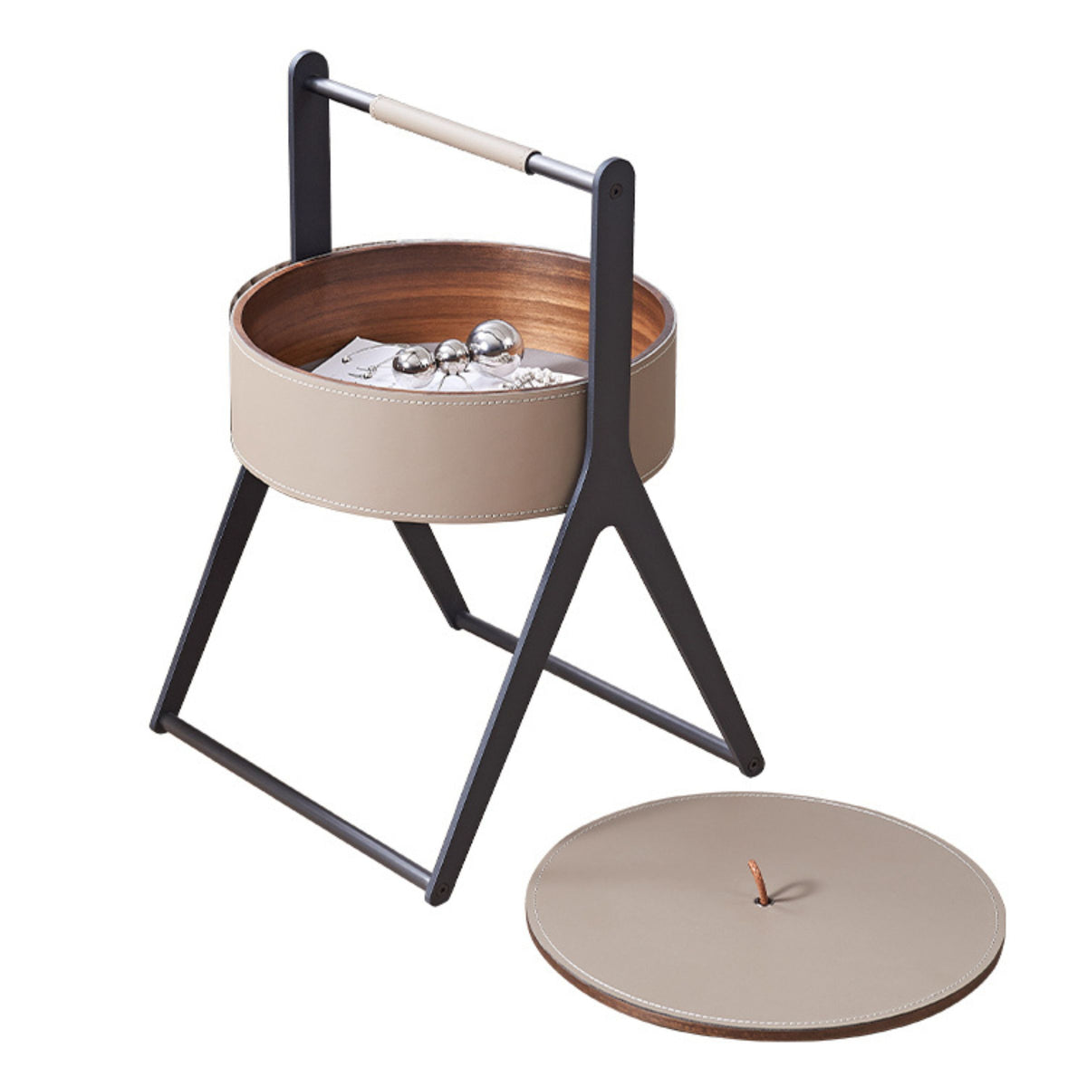 Saddle Leather Coffee Table MLL-D66 - Coffee tables - ebarza Furniture UAE | Shop Modern Furniture in Abu Dhabi & Dubai - مفروشات ايبازرا في الامارات | تسوق اثاث عصري وديكورات مميزة في دبي وابوظبي