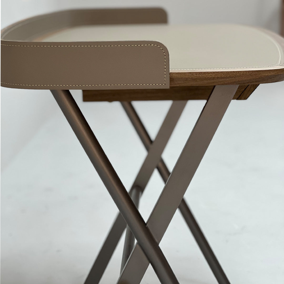 Saddle Leather Desk JK-J13 - Office Desks - ebarza Furniture UAE | Shop Modern Furniture in Abu Dhabi & Dubai - مفروشات ايبازرا في الامارات | تسوق اثاث عصري وديكورات مميزة في دبي وابوظبي