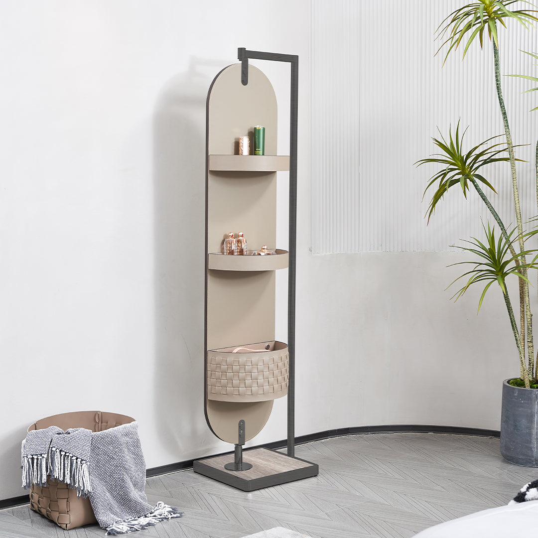 Saddle Leather Shelf JK-Y06 - Shelves - ebarza Furniture UAE | Shop Modern Furniture in Abu Dhabi & Dubai - مفروشات ايبازرا في الامارات | تسوق اثاث عصري وديكورات مميزة في دبي وابوظبي