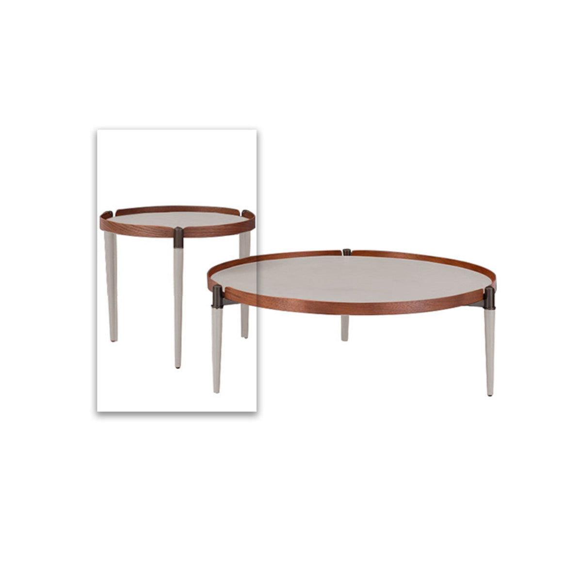 Saddle Leather Side Table MLL-D16 - Side Tables - ebarza Furniture UAE | Shop Modern Furniture in Abu Dhabi & Dubai - مفروشات ايبازرا في الامارات | تسوق اثاث عصري وديكورات مميزة في دبي وابوظبي