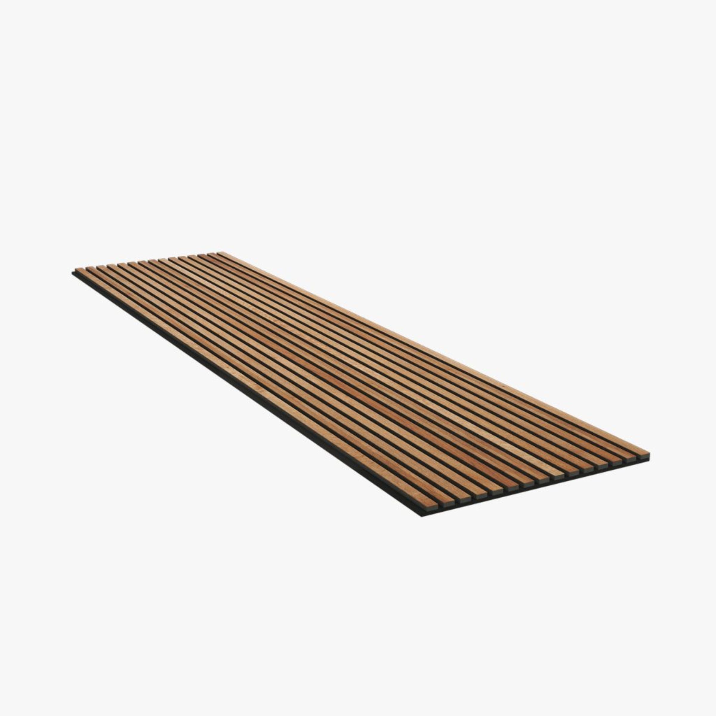 Sample of 280x60x2.1cm Slat Acoustic Panel 35-15mm Fire Retardant Decoration Panel Walnut-OAK-001 -Sample - Wall panels samples - ebarza Furniture UAE | Shop Modern Furniture in Abu Dhabi & Dubai - مفروشات ايبازرا في الامارات | تسوق اثاث عصري وديكورات مميزة في دبي وابوظبي