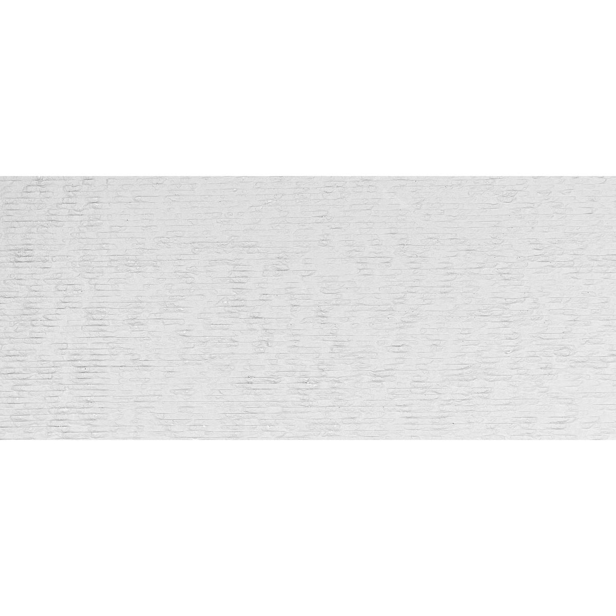 Sample of BEACON 300x120cm Flex Stone Cladding Culture Stone wall panels in pure white, showcasing textured stone surface.