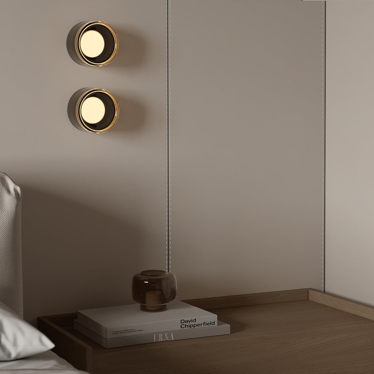 Light beige saddle leather wall panel sample by BEACON, showcasing textured leather surface for interior wall decor.