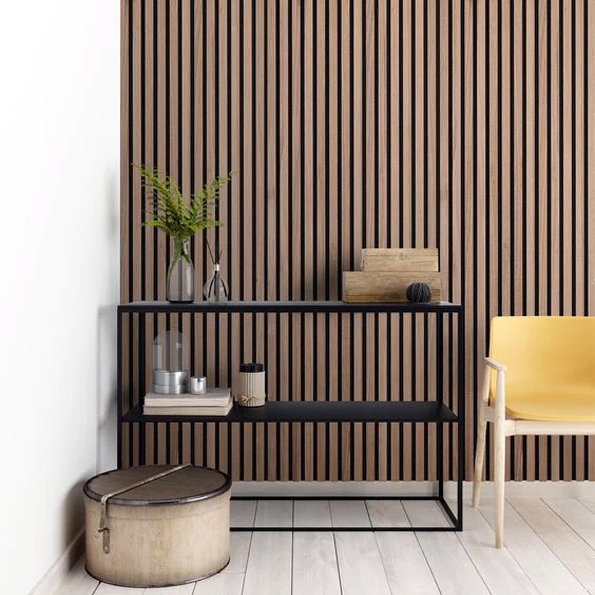 Sample of Slat acoustic panel fire retardant - White oak 001-Sample - Wall panels samples - ebarza Furniture UAE | Shop Modern Furniture in Abu Dhabi & Dubai - مفروشات ايبازرا في الامارات | تسوق اثاث عصري وديكورات مميزة في دبي وابوظبي