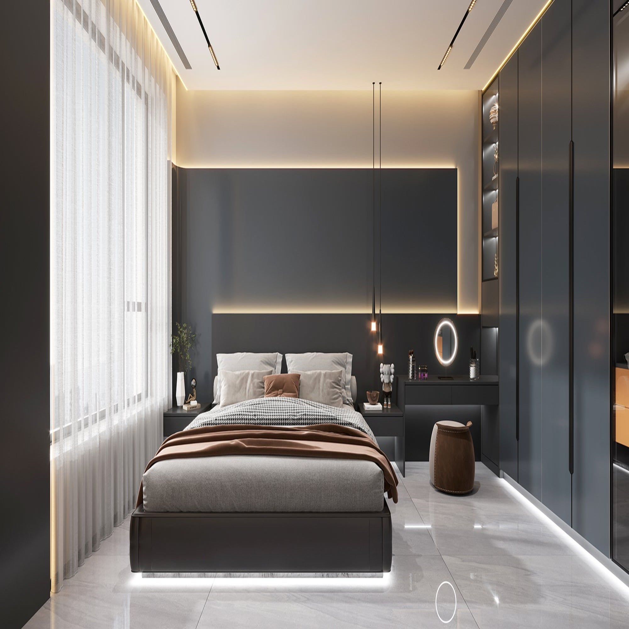 Sample of WPC WALL PANEL BB STICHING COLOR :H221 Hoshiyaku Black H-sample - Wall panels samples - ebarza Furniture UAE | Shop Modern Furniture in Abu Dhabi & Dubai - مفروشات ايبازرا في الامارات | تسوق اثاث عصري وديكورات مميزة في دبي وابوظبي