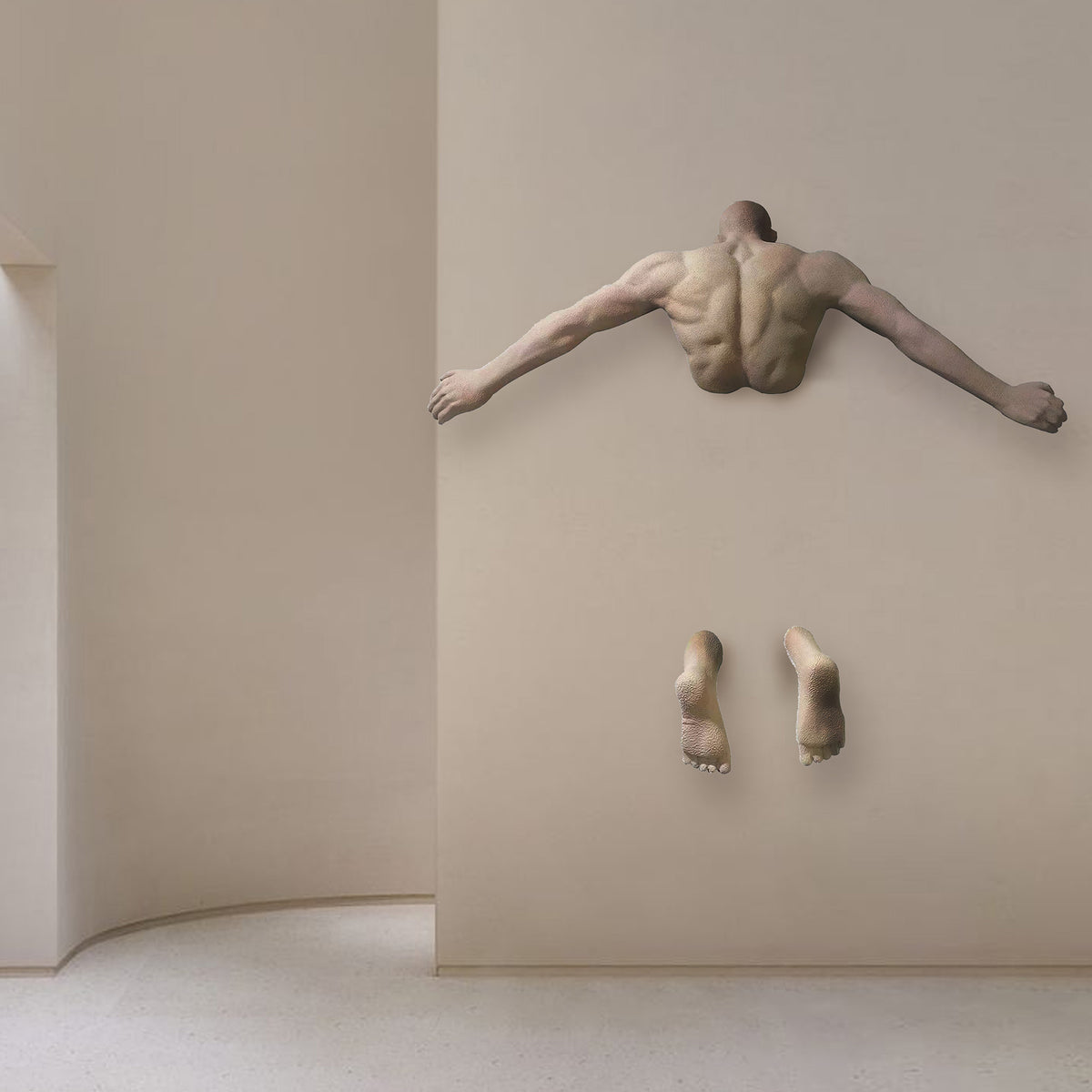 Sand Man wall art by BEACON, featuring intricate sand art design on a decorative artwork piece.