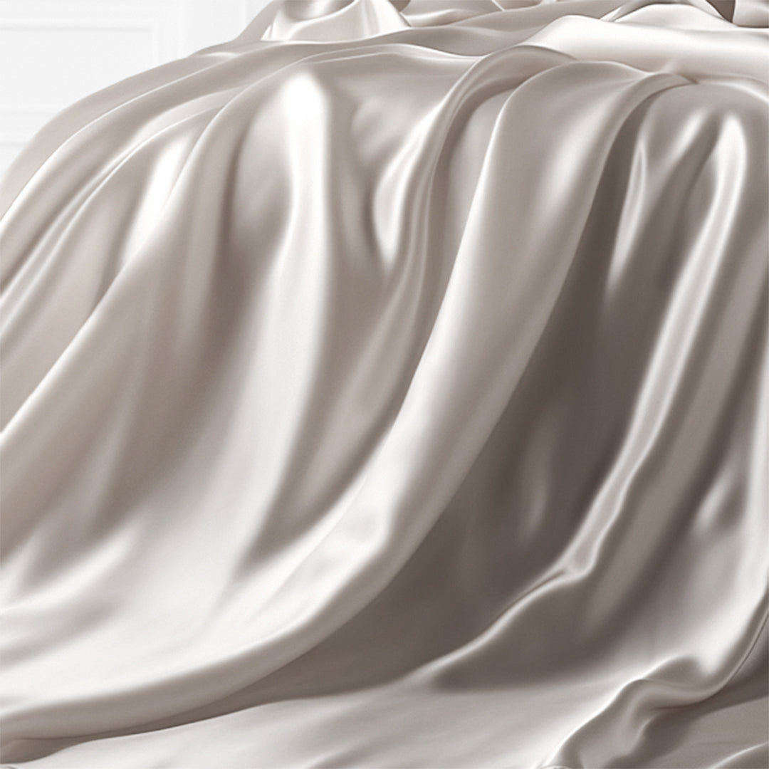 Sand natural bamboo double bedding set by BEACON, featuring SRK 300TC fabric, soft and breathable for comfortable sleep.