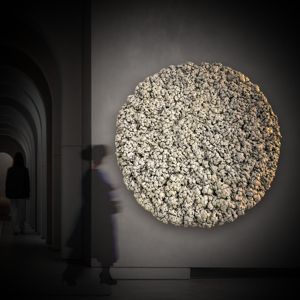 Scandinavian Flair artwork by BEACON, 100cm diameter, featuring modern Nordic design with bold patterns and vibrant colors.