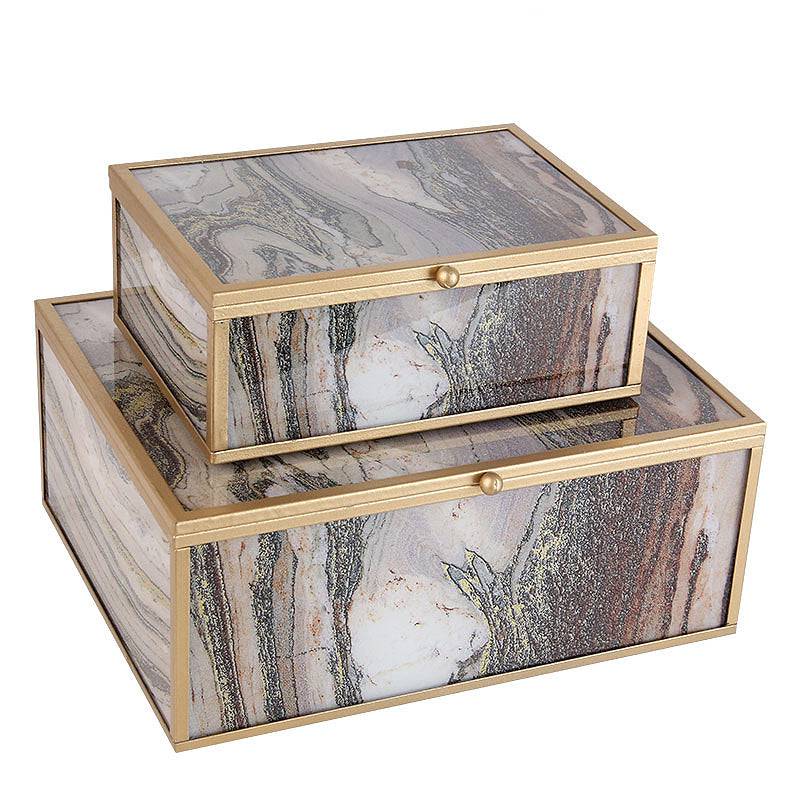 Set of 2 Handmade Decorative/Jewelry Box Facbj12B+A -  Decorative Boxes | 2x ديكور يدوي / صندوق مجوهرات - ebarza Furniture UAE | Shop Modern Furniture in Abu Dhabi & Dubai - مفروشات ايبازرا في الامارات | تسوق اثاث عصري وديكورات مميزة في دبي وابوظبي