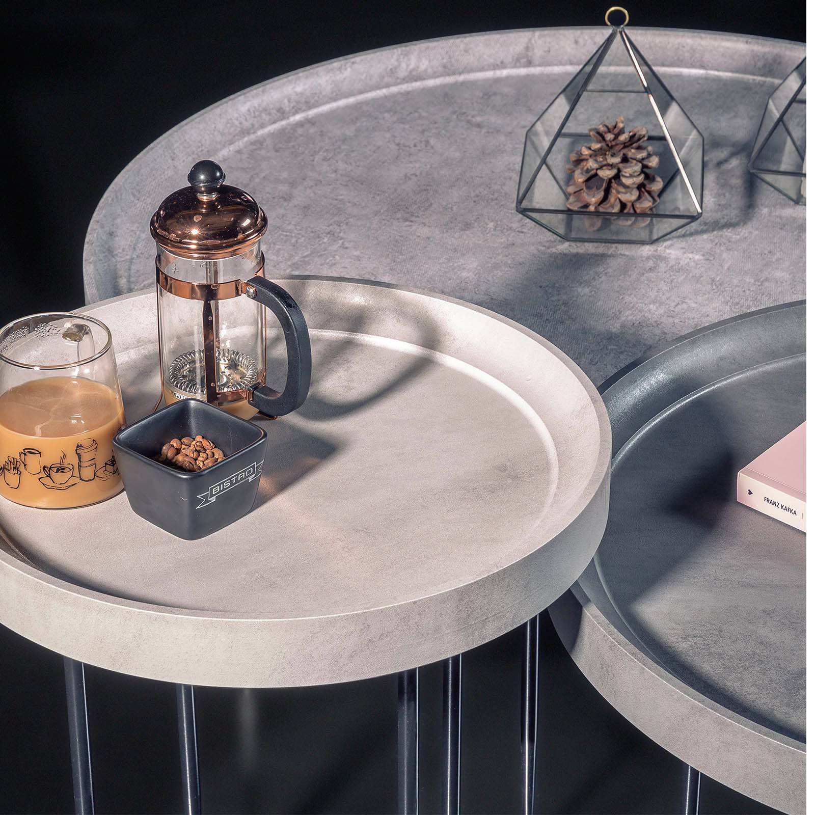 Set Of 3 Leon Center Tables - Coffee Tables - ebarza Furniture UAE | Shop Modern Furniture in Abu Dhabi & Dubai - مفروشات ايبازرا في الامارات | تسوق اثاث عصري وديكورات مميزة في دبي وابوظبي