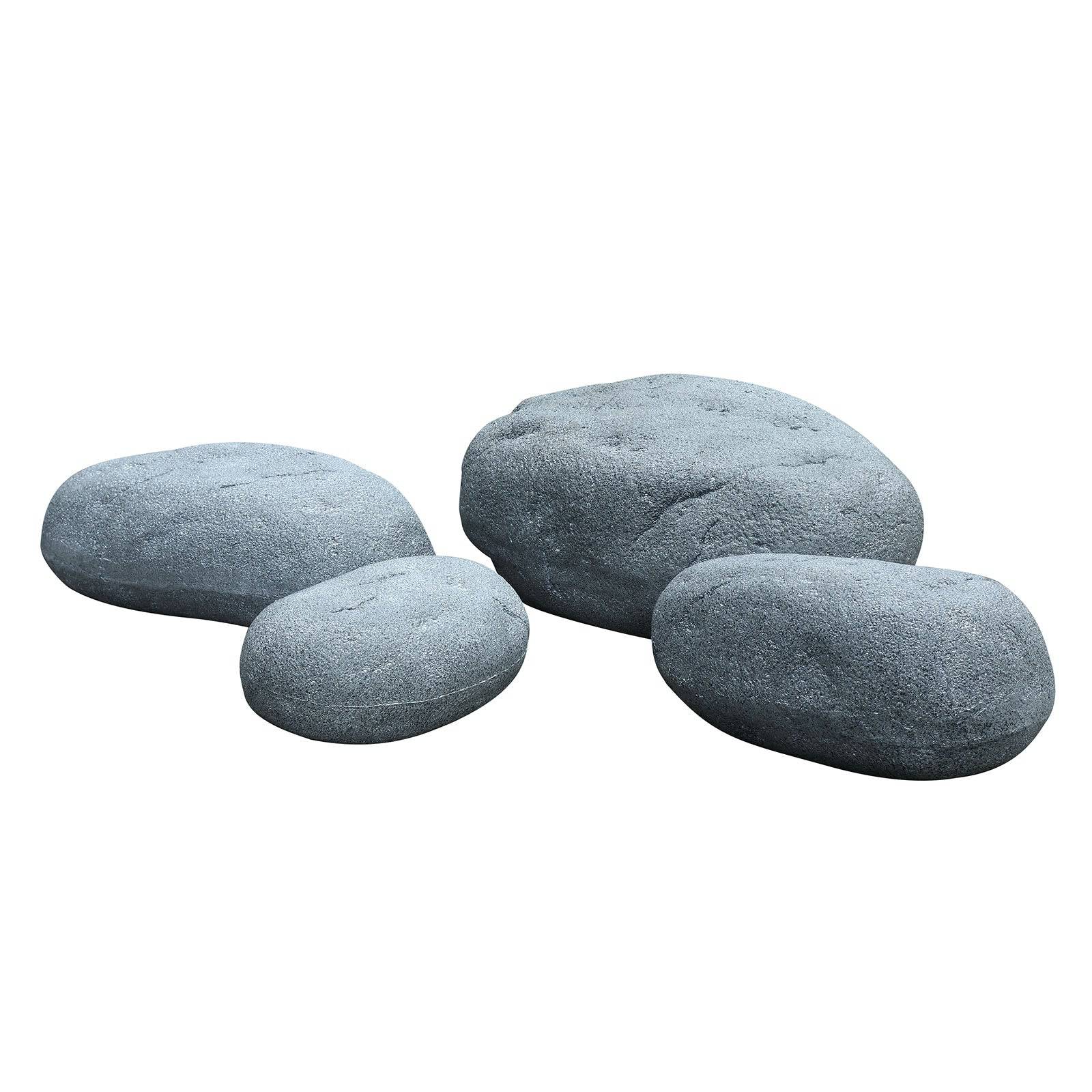 Set Of 4 Outdoor/Indoor Fiberglass Concrete Decorative Rocks/ Stool Xk-5013A+B+C+D - Planter Boxes - ebarza Furniture UAE | Shop Modern Furniture in Abu Dhabi & Dubai - مفروشات ايبازرا في الامارات | تسوق اثاث عصري وديكورات مميزة في دبي وابوظبي