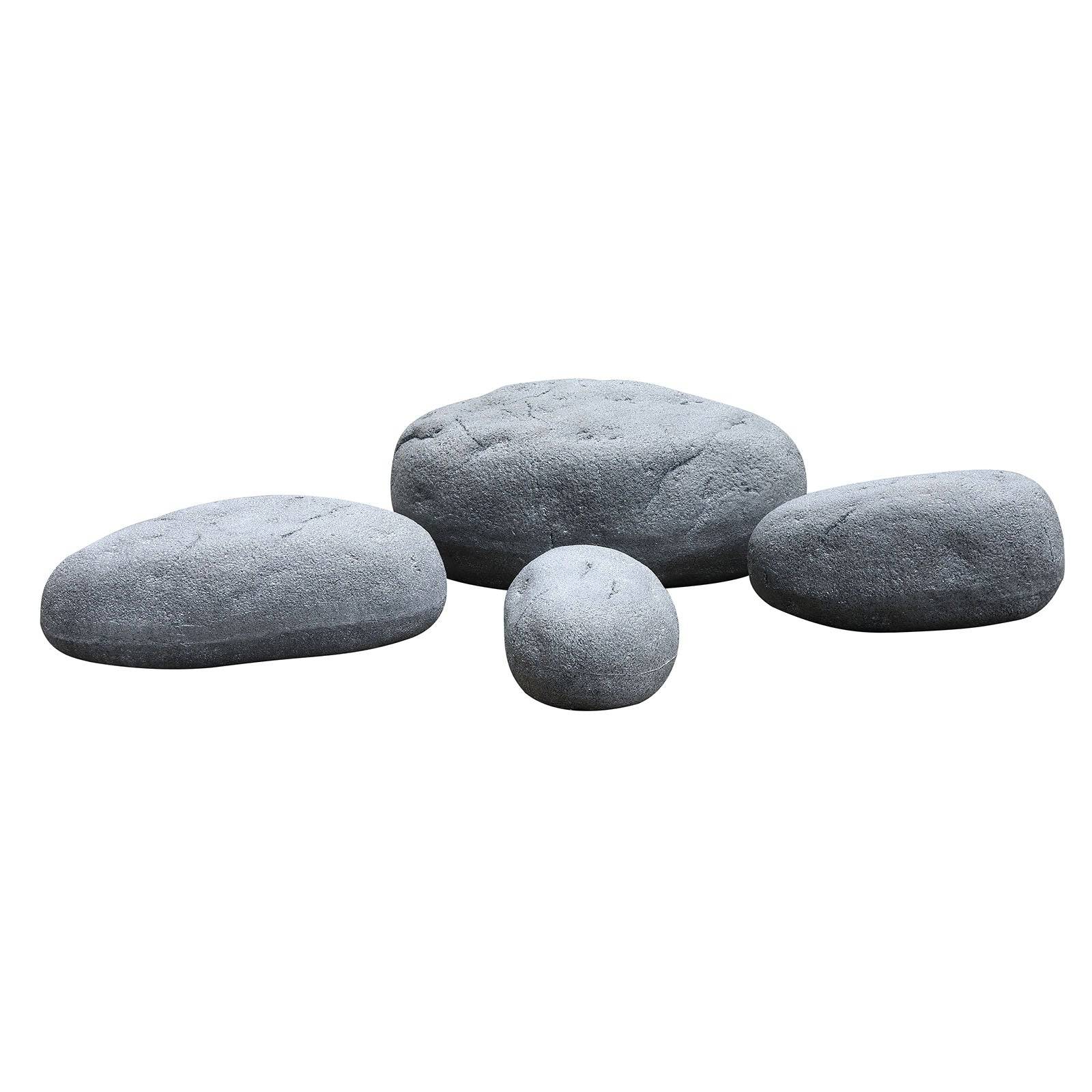 Set Of 4 Outdoor/Indoor Fiberglass Concrete Decorative Rocks/ Stool Xk-5013A+B+C+D - Planter Boxes - ebarza Furniture UAE | Shop Modern Furniture in Abu Dhabi & Dubai - مفروشات ايبازرا في الامارات | تسوق اثاث عصري وديكورات مميزة في دبي وابوظبي