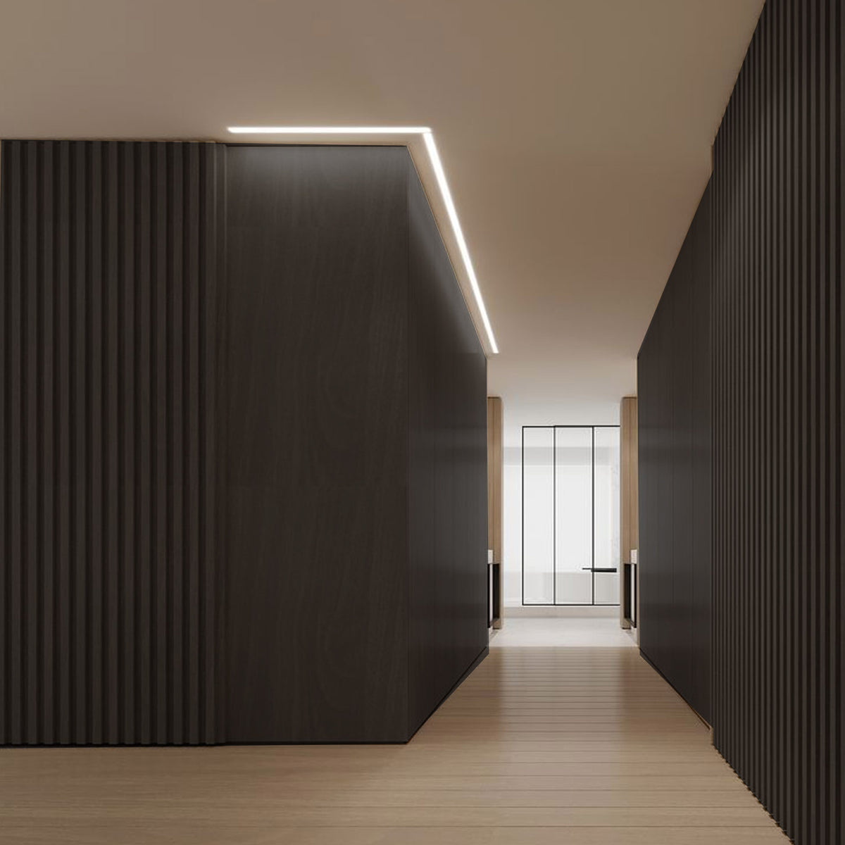 BEACON 320cm H Abrus Ovoides wall panel in H278 color, decorative shape panel for interior wall decor, modern design.