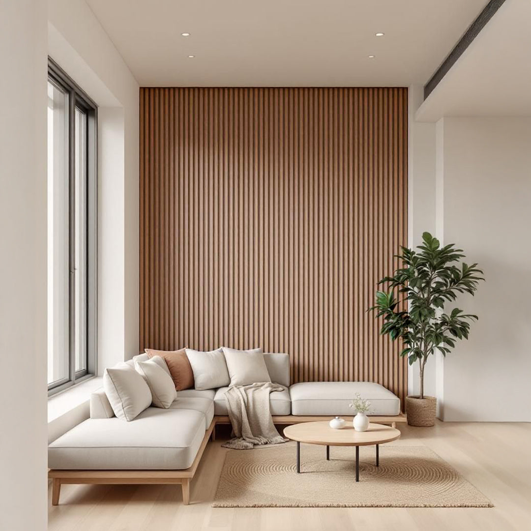 North American Oak Y Shape Wall Panel, 320cm tall, decorative wood panel for interior design by BEACON.