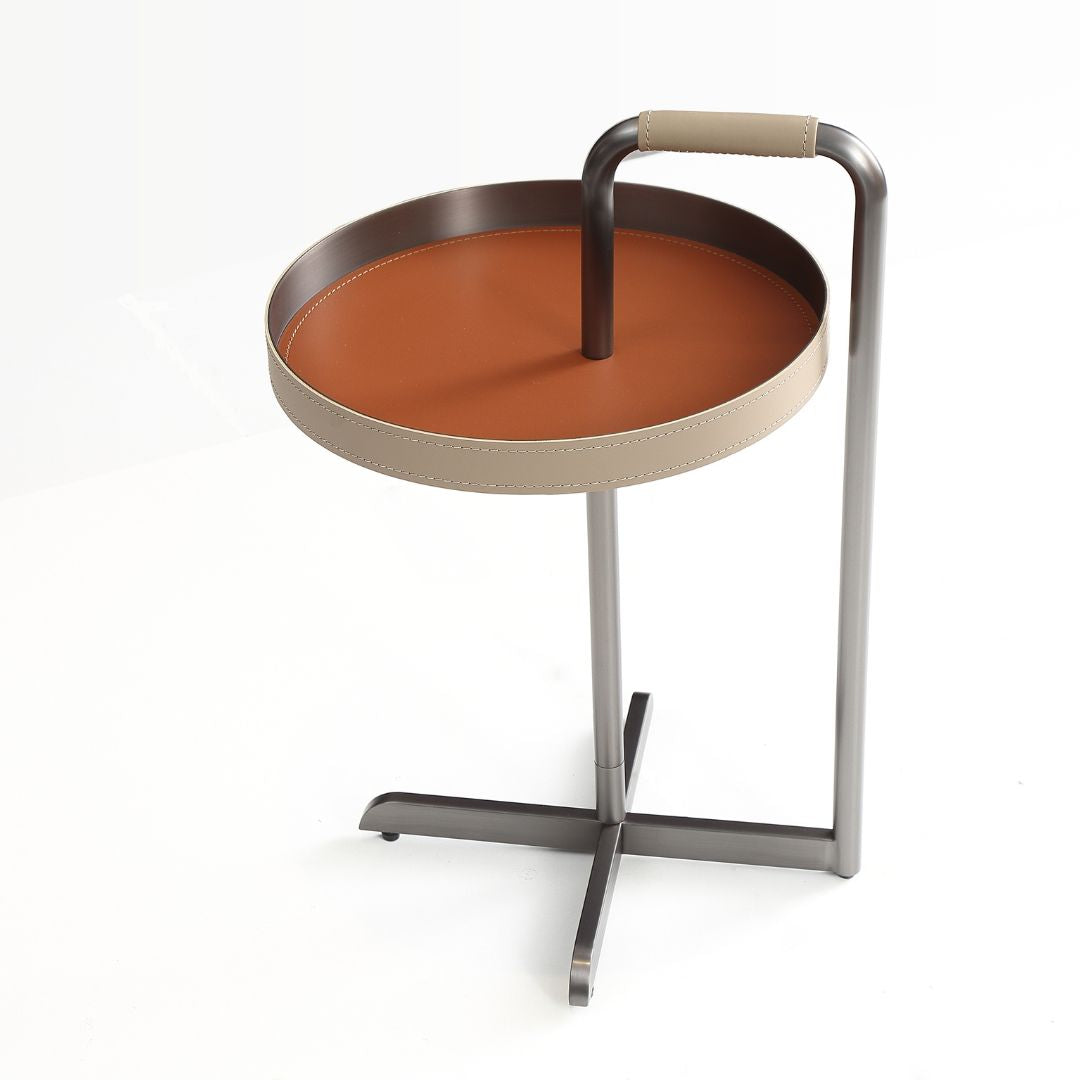 Beacon Civil side table LWL25005 with a sleek wooden surface and modern metal legs, ideal for living room or bedroom decor.