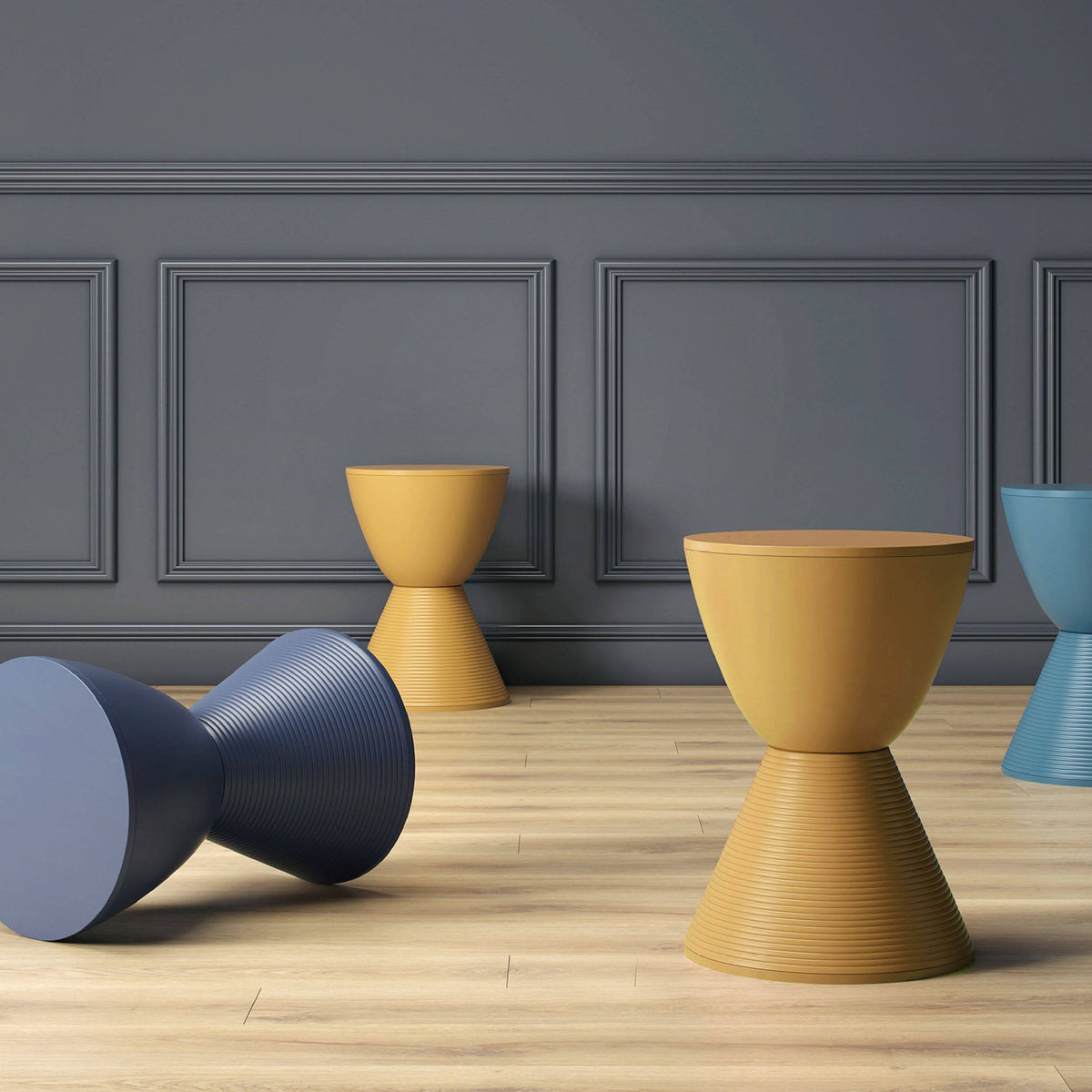 RUDI PC-051-Ginger side table or stool with a sleek design, featuring a warm ginger finish and compact size.