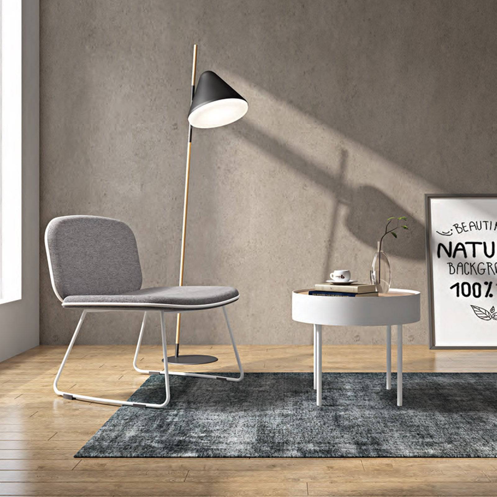 Side Table With Wood Top Gt-381-N - Side Tables - ebarza Furniture UAE | Shop Modern Furniture in Abu Dhabi & Dubai - مفروشات ايبازرا في الامارات | تسوق اثاث عصري وديكورات مميزة في دبي وابوظبي