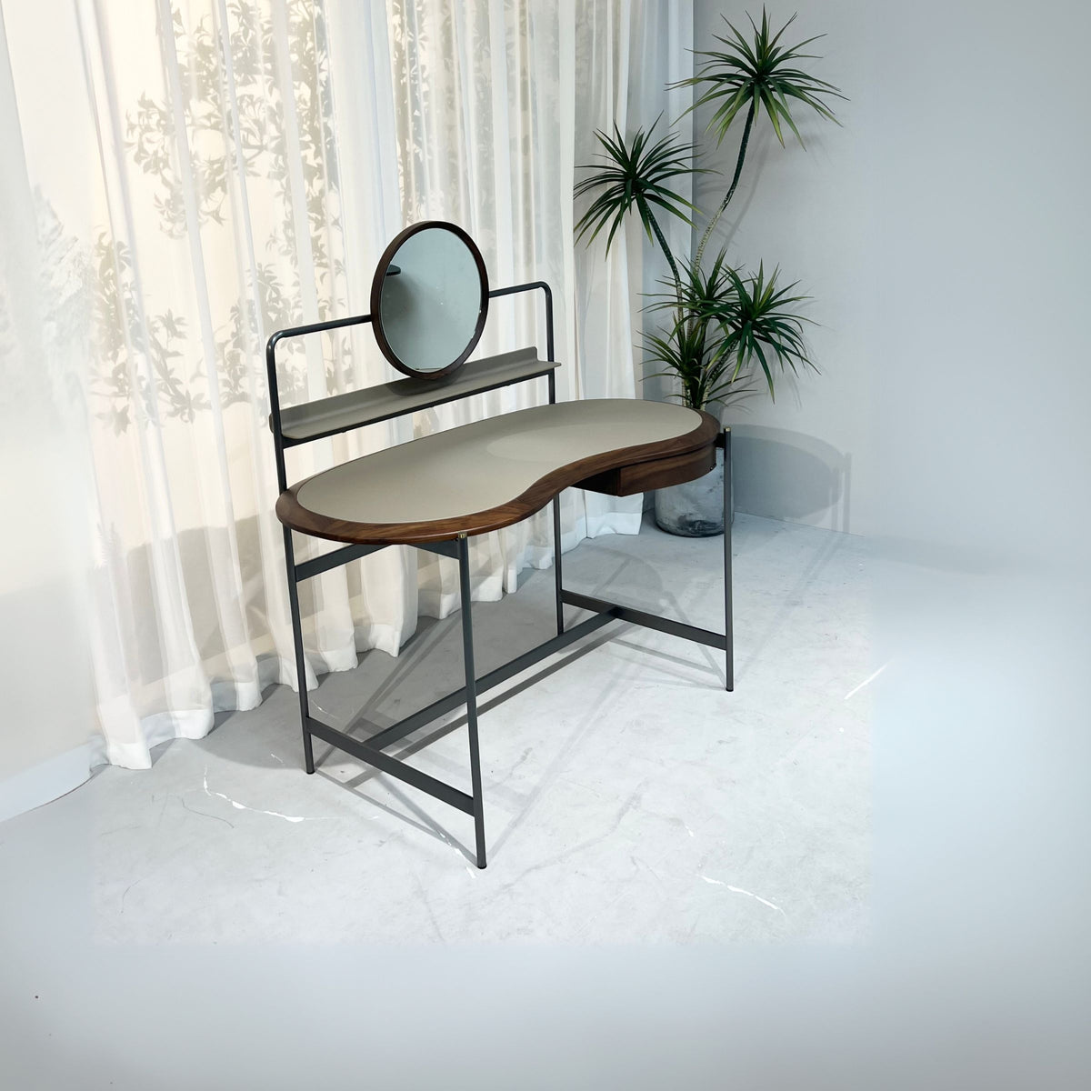 BEACON Sierra Saddle Leather Dresser JK-J15 with sleek wood finish and leather accents, modern storage for bedroom organization.