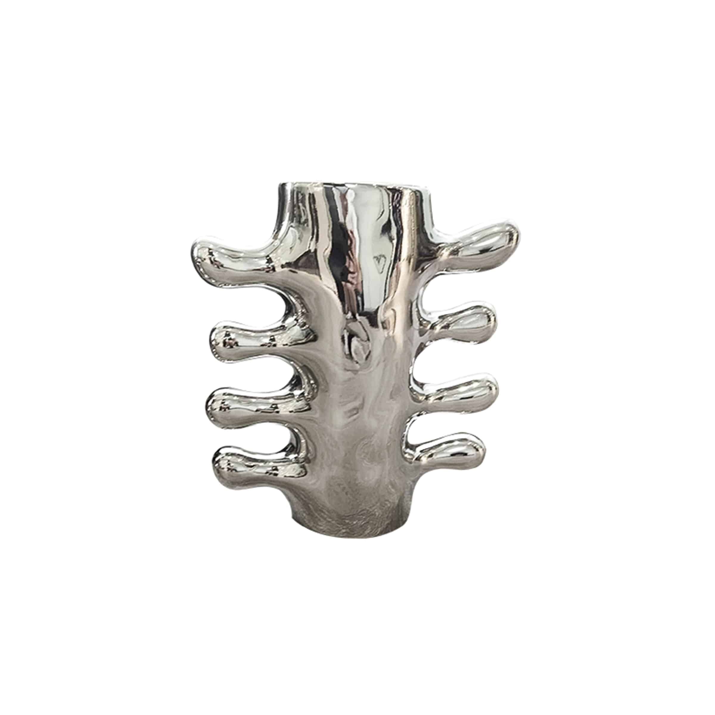 Silver Multi Ear Vase -A Fa-D21108A - Vases - ebarza Furniture UAE | Shop Modern Furniture in Abu Dhabi & Dubai - مفروشات ايبازرا في الامارات | تسوق اثاث عصري وديكورات مميزة في دبي وابوظبي