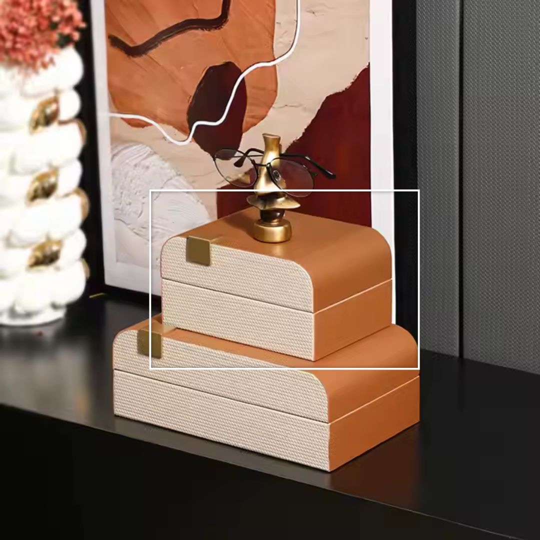 Simple Round Box Coffee -B FB-PG24007B - Decorative Boxes - ebarza Furniture UAE | Shop Modern Furniture in Abu Dhabi & Dubai - مفروشات ايبازرا في الامارات | تسوق اثاث عصري وديكورات مميزة في دبي وابوظبي