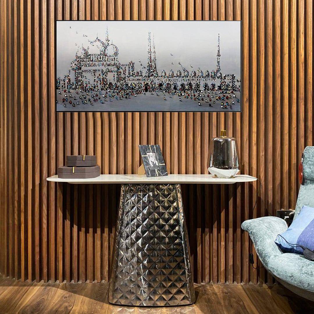Sintered Stone Console Tg-Xt04 -  Consoles | كونسول حجر متكلس - ebarza Furniture UAE | Shop Modern Furniture in Abu Dhabi & Dubai - مفروشات ايبازرا في الامارات | تسوق اثاث عصري وديكورات مميزة في دبي وابوظبي