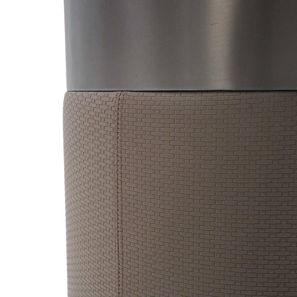 Skyline Stainless Steel and PU Leather Planter Box 75cm TG-P05 - Planter Boxes - ebarza Furniture UAE | Shop Modern Furniture in Abu Dhabi & Dubai - مفروشات ايبازرا في الامارات | تسوق اثاث عصري وديكورات مميزة في دبي وابوظبي