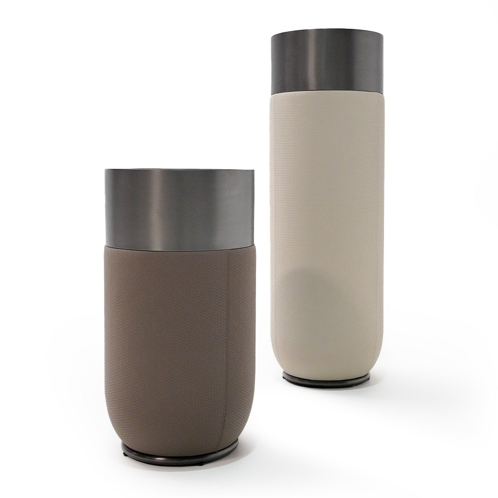 Skyline Stainless Steel and PU Leather Planter Box 75cm TG-P05 - Planter Boxes - ebarza Furniture UAE | Shop Modern Furniture in Abu Dhabi & Dubai - مفروشات ايبازرا في الامارات | تسوق اثاث عصري وديكورات مميزة في دبي وابوظبي