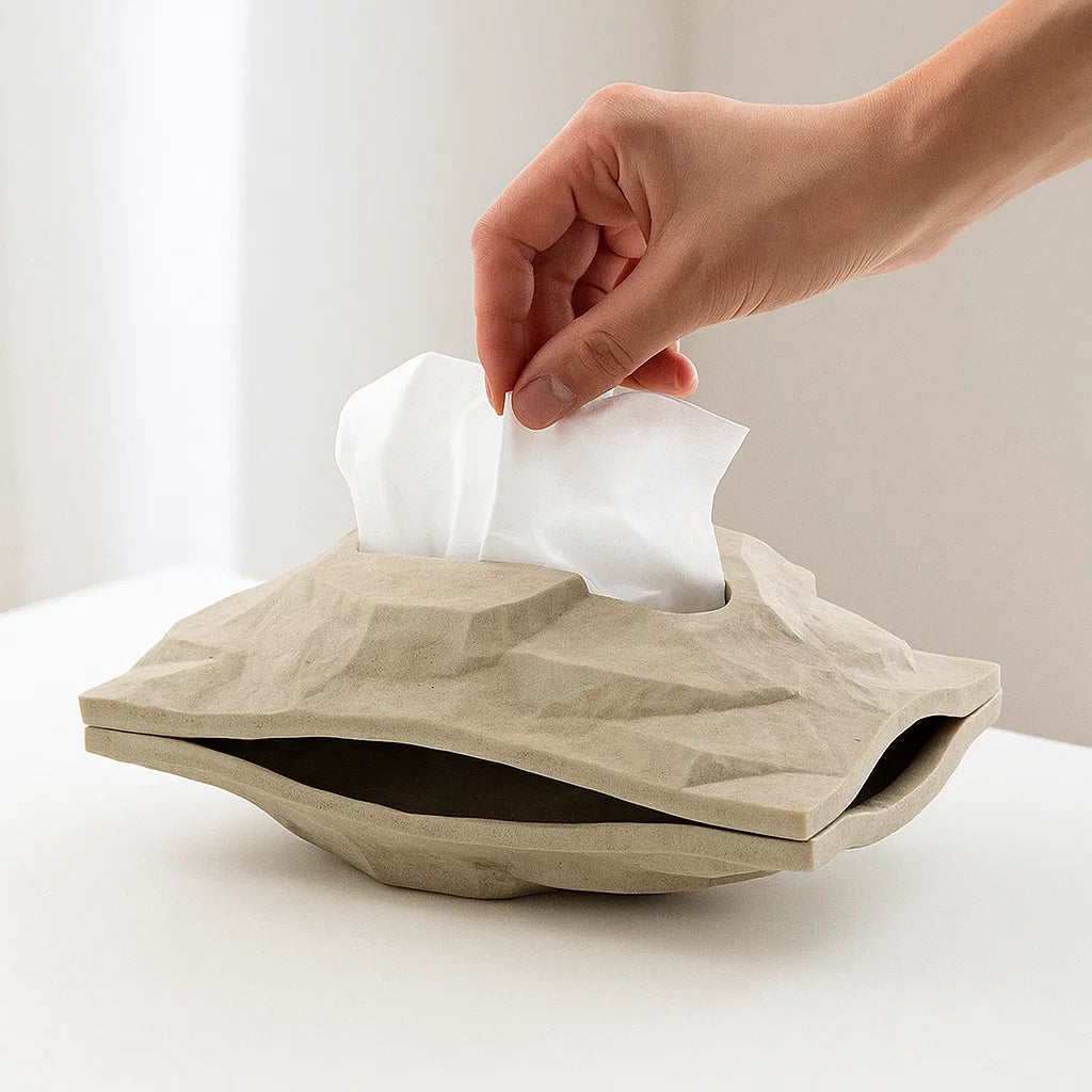 Stone Tissue Box TBG224 - Tissue Boxes - ebarza Furniture UAE | Shop Modern Furniture in Abu Dhabi & Dubai - مفروشات ايبازرا في الامارات | تسوق اثاث عصري وديكورات مميزة في دبي وابوظبي