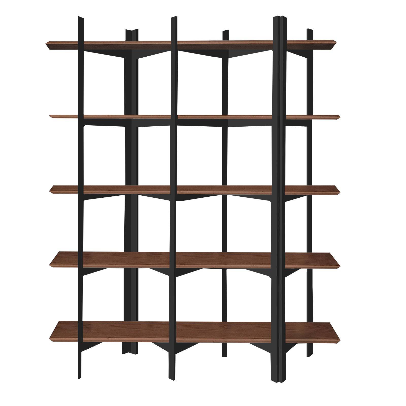 Solid Wood 5 Levels Shelf Sp17359 -  Shelves | رف خشب متين 5 مستويات - ebarza Furniture UAE | Shop Modern Furniture in Abu Dhabi & Dubai - مفروشات ايبازرا في الامارات | تسوق اثاث عصري وديكورات مميزة في دبي وابوظبي