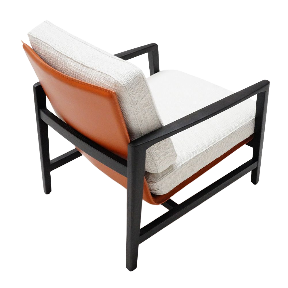 Solid Wood And Saddle Leather Armchair MLL-A106 - Armchairs - ebarza Furniture UAE | Shop Modern Furniture in Abu Dhabi & Dubai - مفروشات ايبازرا في الامارات | تسوق اثاث عصري وديكورات مميزة في دبي وابوظبي