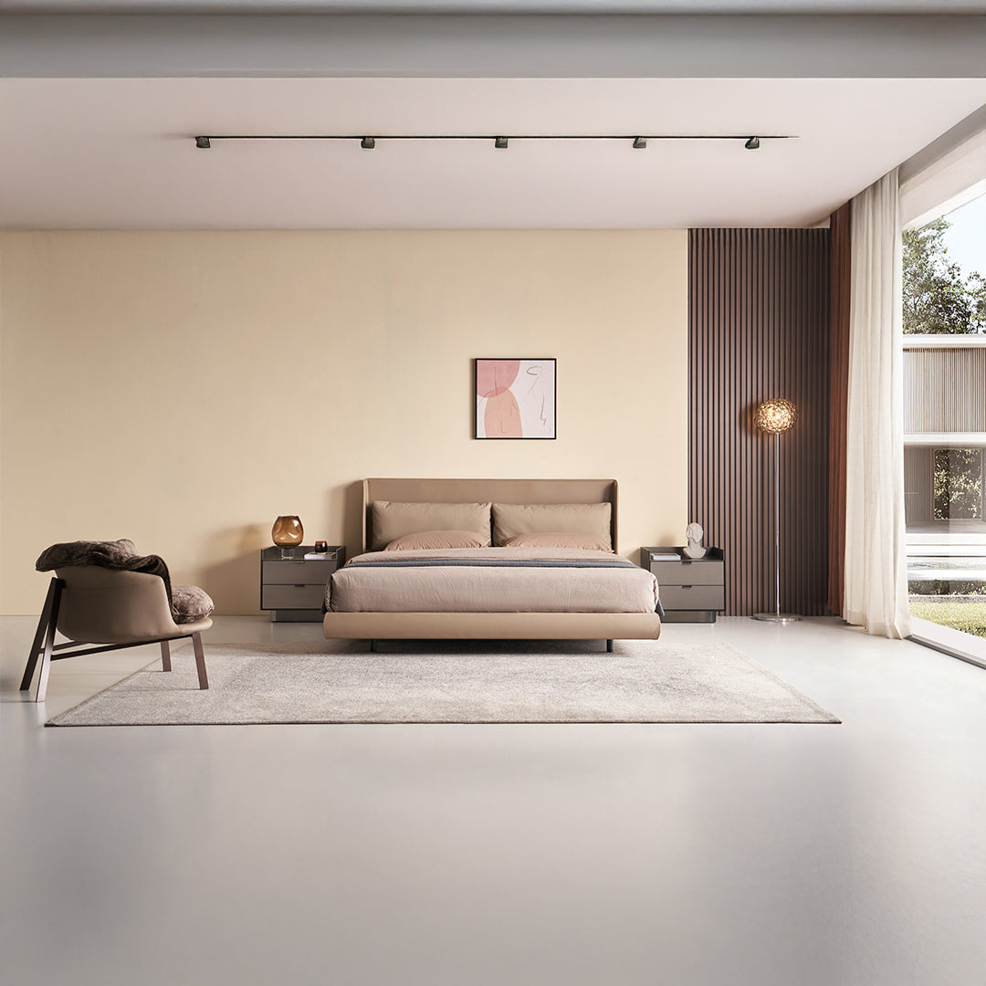 Queen Size Bed B030 - Queen - Bedsteads - ebarza Furniture UAE | Shop Modern Furniture in Abu Dhabi & Dubai - مفروشات ايبازرا في الامارات | تسوق اثاث عصري وديكورات مميزة في دبي وابوظبي