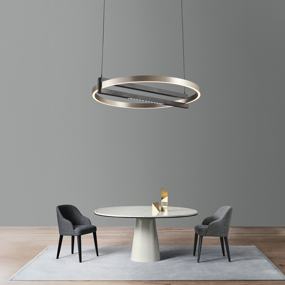 Sparkling geometric pendant lamp by BEACON, with a modern design and crystal-like accents, ideal for contemporary home lighting.