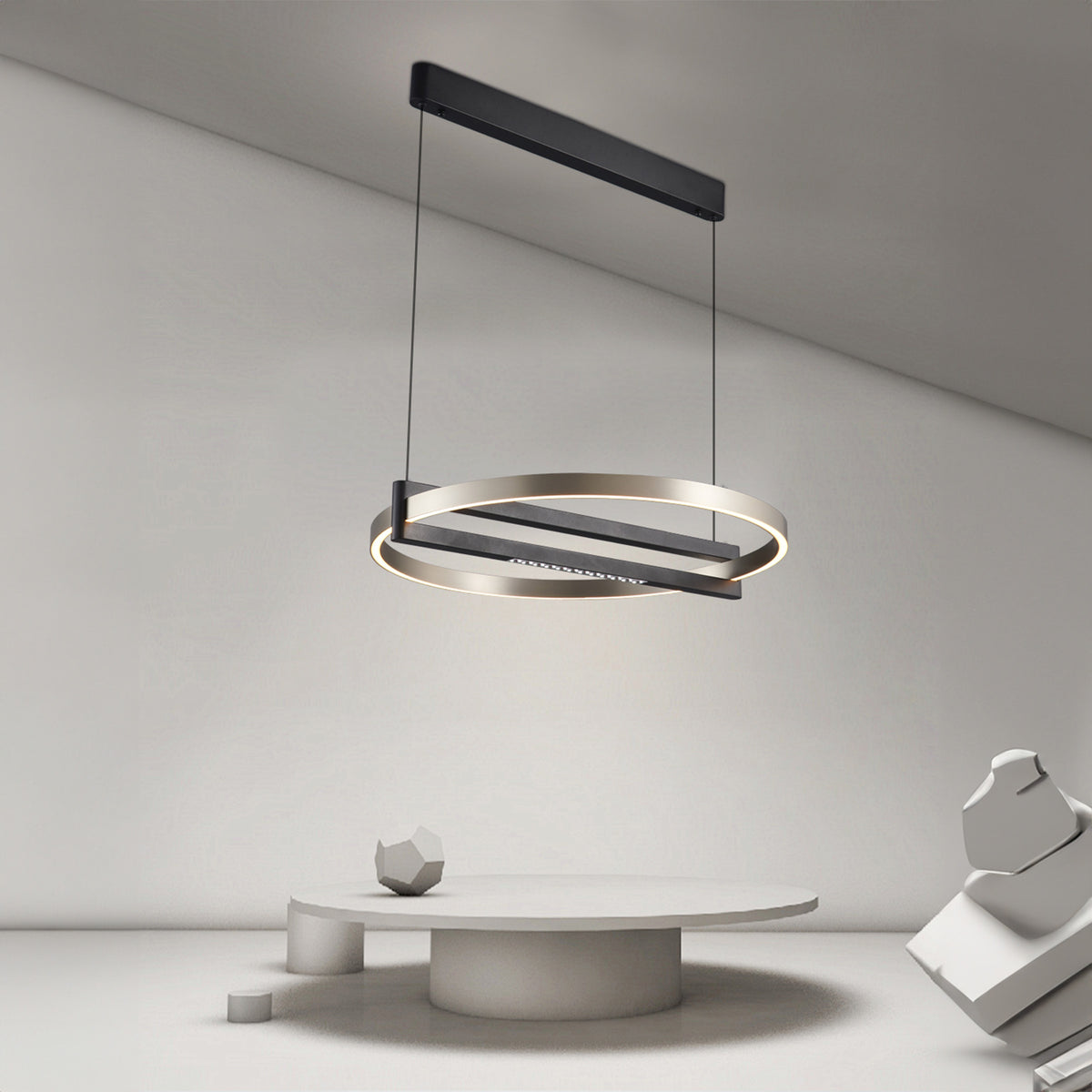 Sparkling geometric pendant lamp by BEACON, featuring a modern design with a crystal-like finish, ideal for stylish interior lighting.