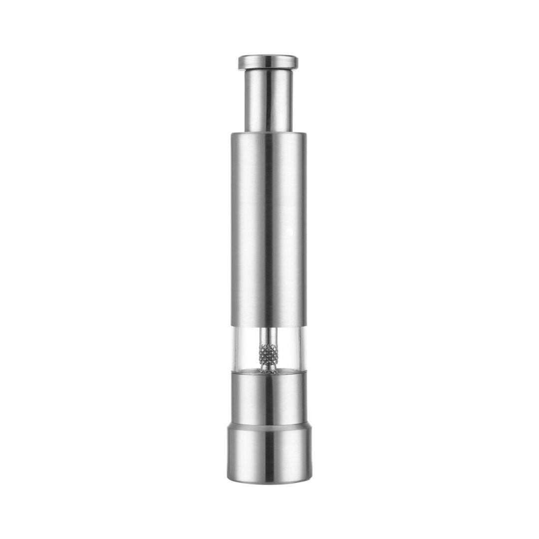 BEACON KSD-S10C spice grinder from spice set, compact black manual grinder with adjustable grinding mechanism.