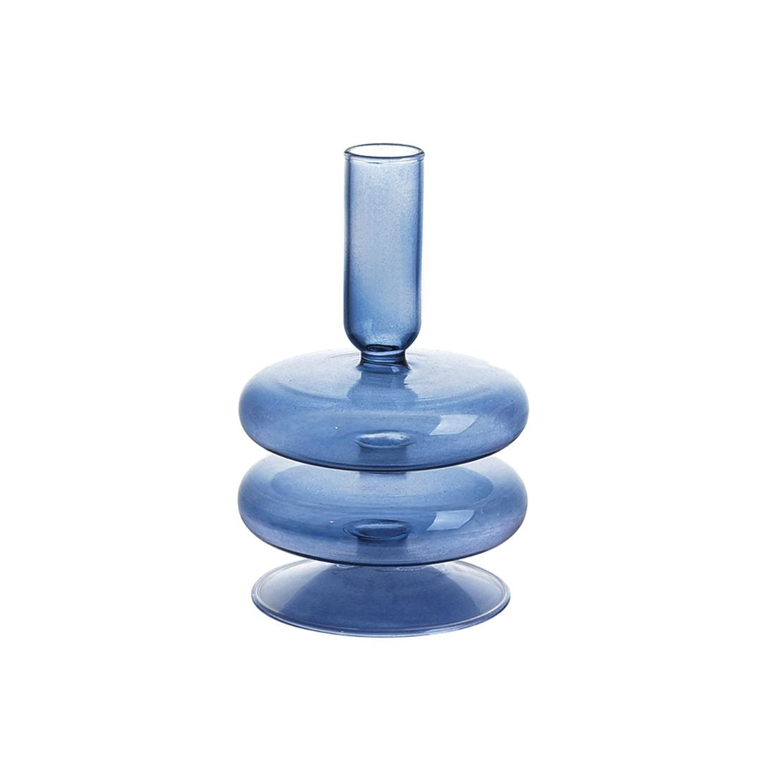 Sprayed Blue Candle Holder 23F117D - Candle Holders - ebarza Furniture UAE | Shop Modern Furniture in Abu Dhabi & Dubai - مفروشات ايبازرا في الامارات | تسوق اثاث عصري وديكورات مميزة في دبي وابوظبي