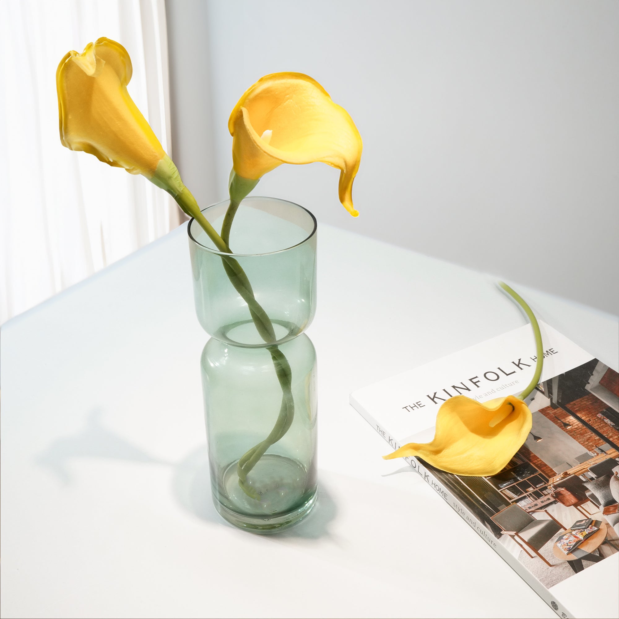 Sprayed Green Vase 23F117A - Vases - ebarza Furniture UAE | Shop Modern Furniture in Abu Dhabi & Dubai - مفروشات ايبازرا في الامارات | تسوق اثاث عصري وديكورات مميزة في دبي وابوظبي