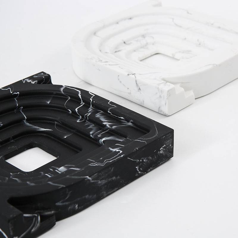 Square And Round Corner Ornaments Black Fc-Sz21105A - Home Decor Figurines - ebarza Furniture UAE | Shop Modern Furniture in Abu Dhabi & Dubai - مفروشات ايبازرا في الامارات | تسوق اثاث عصري وديكورات مميزة في دبي وابوظبي