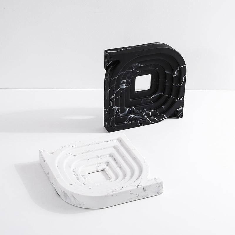 Square And Round Corner Ornaments Black Fc-Sz21105A - Home Decor Figurines - ebarza Furniture UAE | Shop Modern Furniture in Abu Dhabi & Dubai - مفروشات ايبازرا في الامارات | تسوق اثاث عصري وديكورات مميزة في دبي وابوظبي