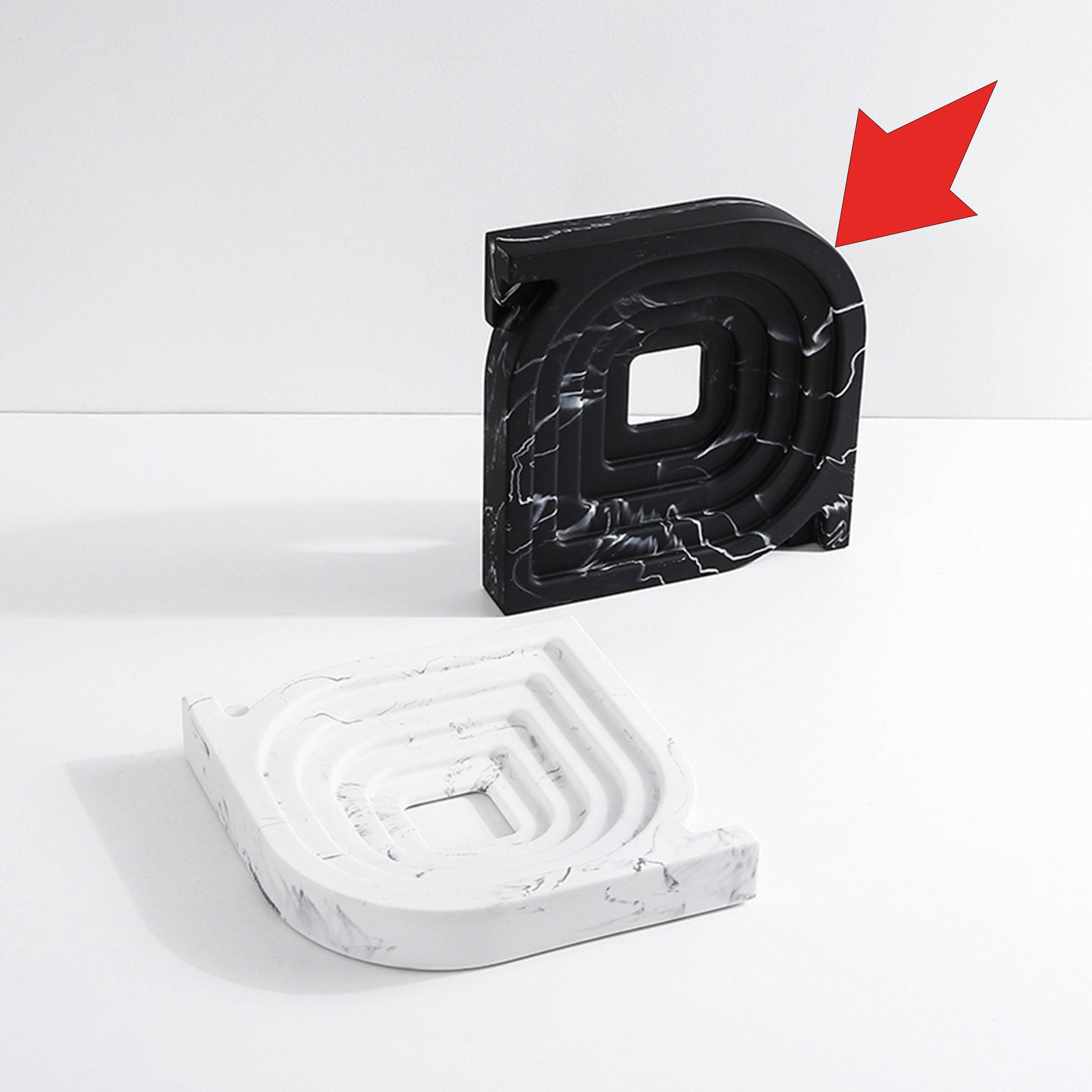 Square And Round Corner Ornaments Black Fc-Sz21105A - Home Decor Figurines - ebarza Furniture UAE | Shop Modern Furniture in Abu Dhabi & Dubai - مفروشات ايبازرا في الامارات | تسوق اثاث عصري وديكورات مميزة في دبي وابوظبي