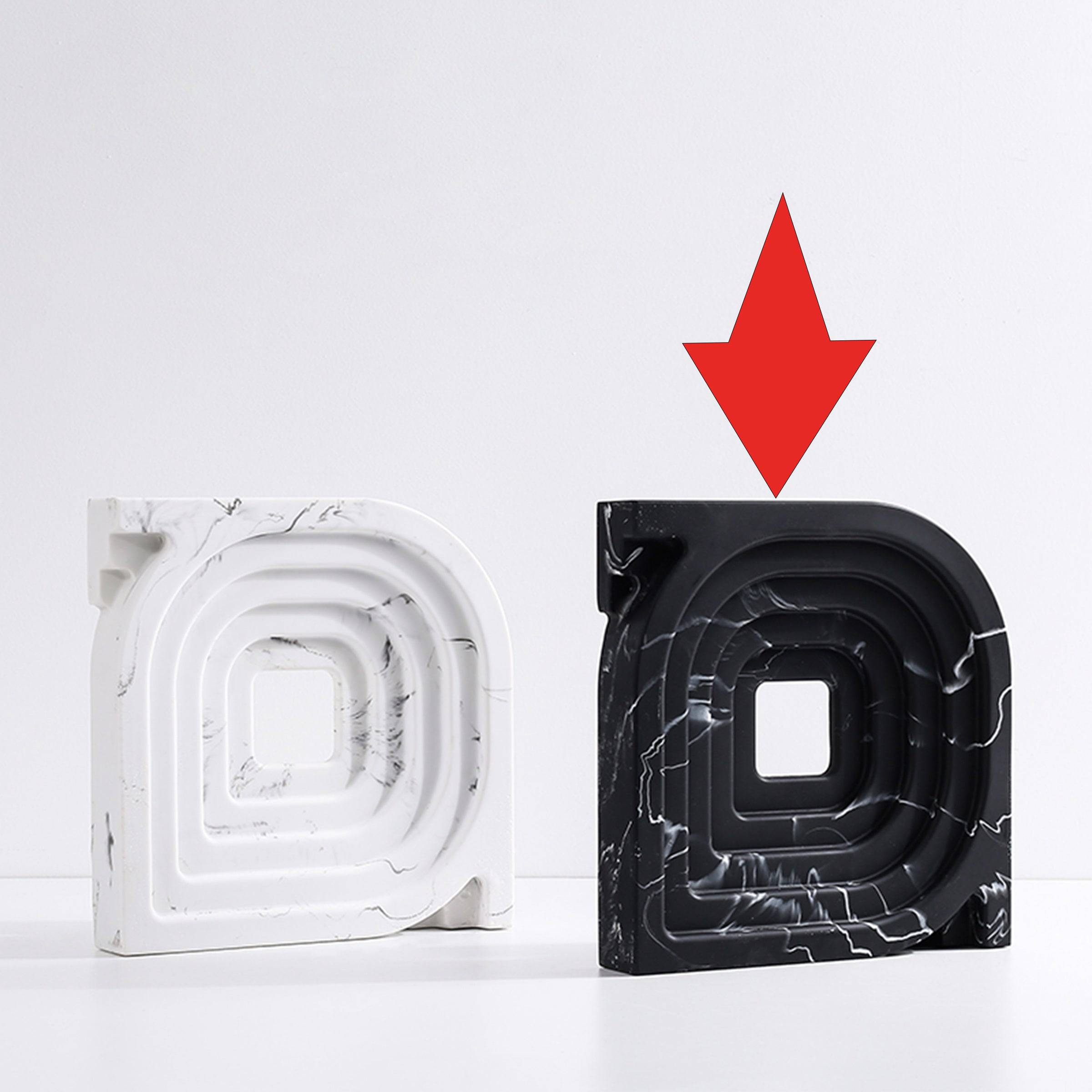 Square And Round Corner Ornaments Black Fc-Sz21105A - Home Decor Figurines - ebarza Furniture UAE | Shop Modern Furniture in Abu Dhabi & Dubai - مفروشات ايبازرا في الامارات | تسوق اثاث عصري وديكورات مميزة في دبي وابوظبي