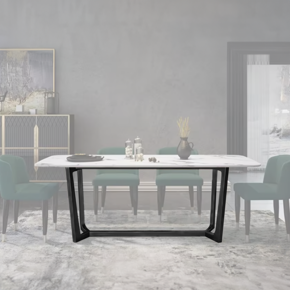 Stainless Steel Table Base Tg-282-200-Brushed Black Gun - Table bases - ebarza Furniture UAE | Shop Modern Furniture in Abu Dhabi & Dubai - مفروشات ايبازرا في الامارات | تسوق اثاث عصري وديكورات مميزة في دبي وابوظبي