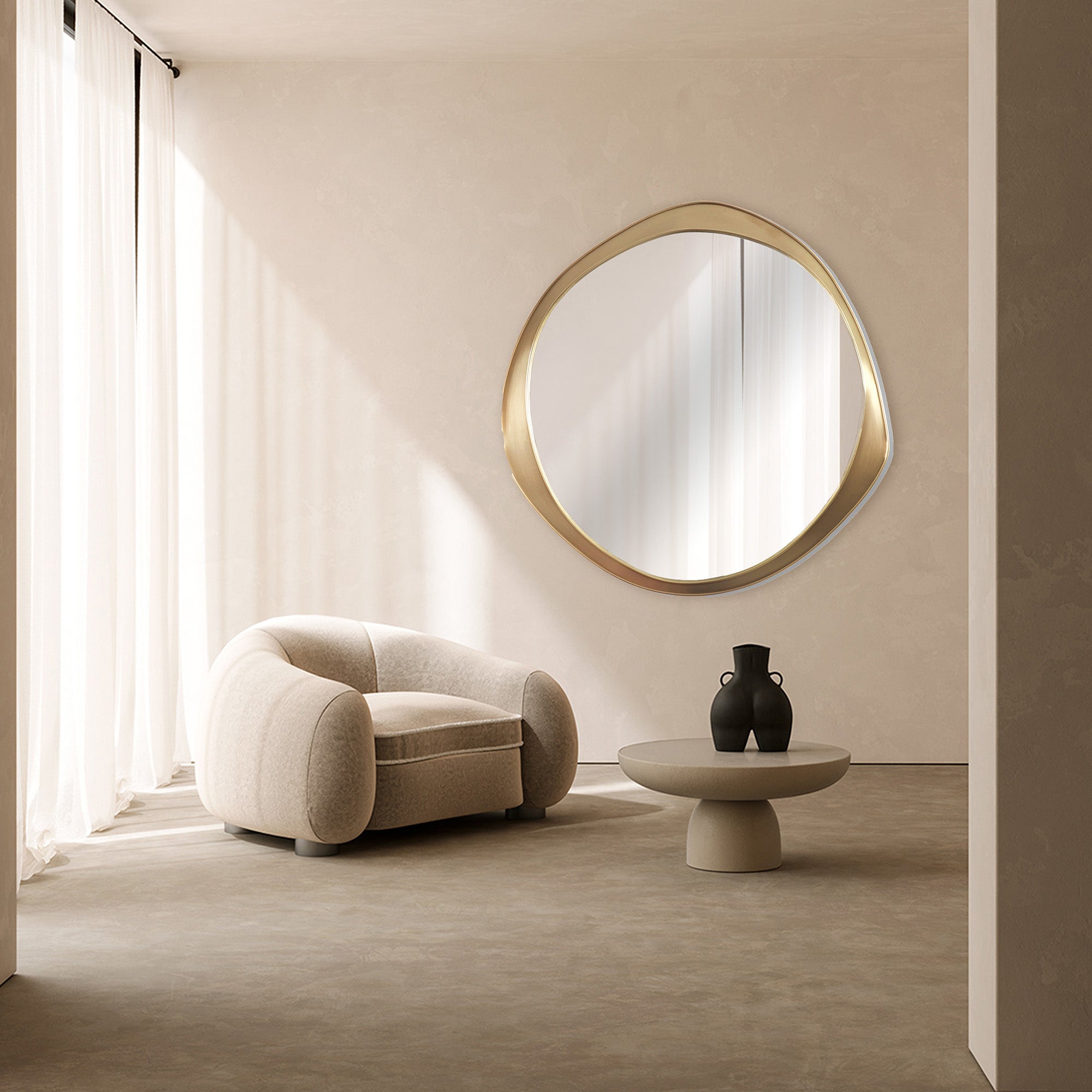 Stainless Steel Titanium Mirror BG20220040 - Mirrors - ebarza Furniture UAE | Shop Modern Furniture in Abu Dhabi & Dubai - مفروشات ايبازرا في الامارات | تسوق اثاث عصري وديكورات مميزة في دبي وابوظبي