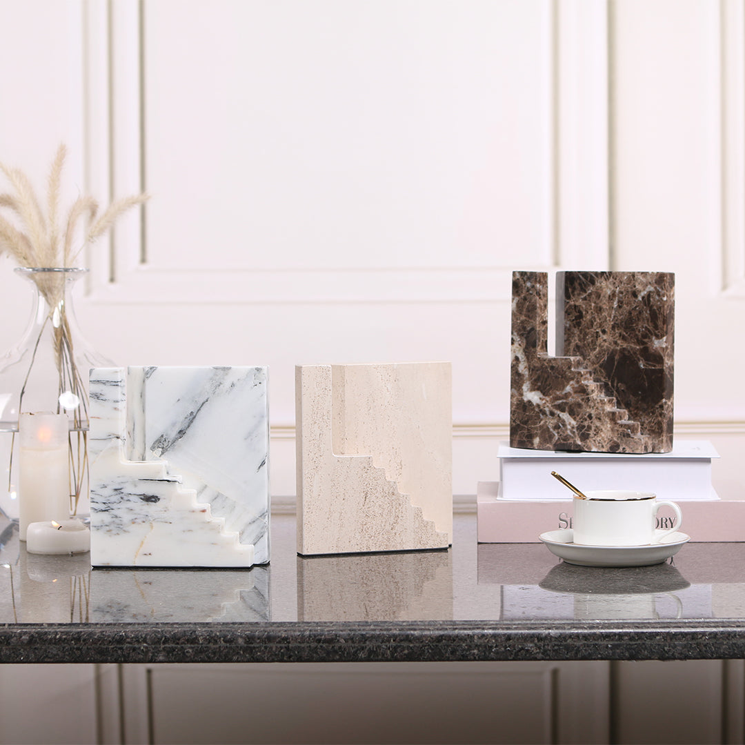 Staircase Sculpture KA3044B - Home Decor Figurines - ebarza Furniture UAE | Shop Modern Furniture in Abu Dhabi & Dubai - مفروشات ايبازرا في الامارات | تسوق اثاث عصري وديكورات مميزة في دبي وابوظبي