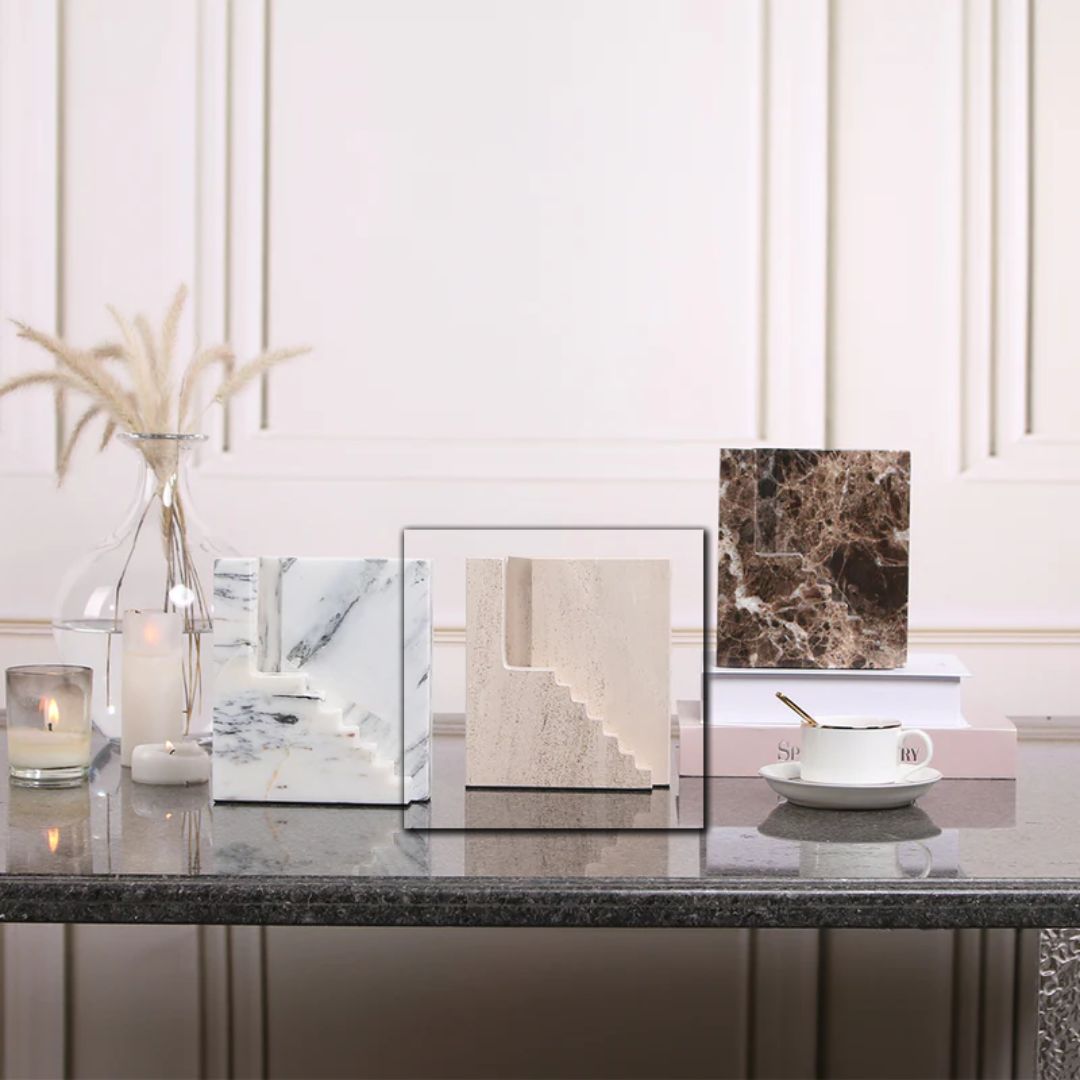 BEACON staircase sculpture KA3044B home decor figurine showcasing a modern, artistic staircase design in a stylish decorative piece.