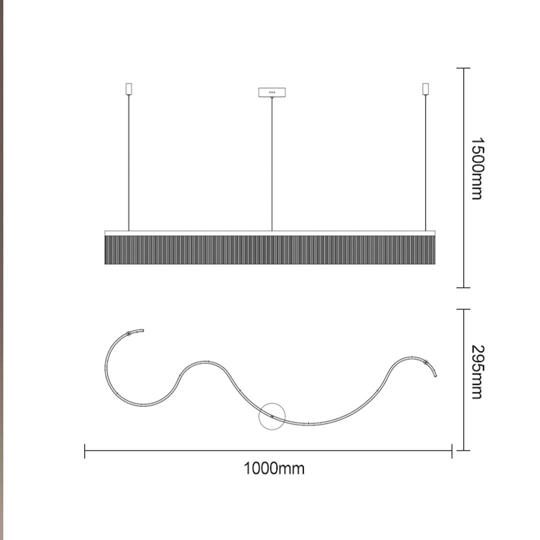 Stardust Swirl Pendant Lamp 100*29.5 CM MA05807PA-001-DZ2 - Pendant Lamps - ebarza Furniture UAE | Shop Modern Furniture in Abu Dhabi & Dubai - مفروشات ايبازرا في الامارات | تسوق اثاث عصري وديكورات مميزة في دبي وابوظبي