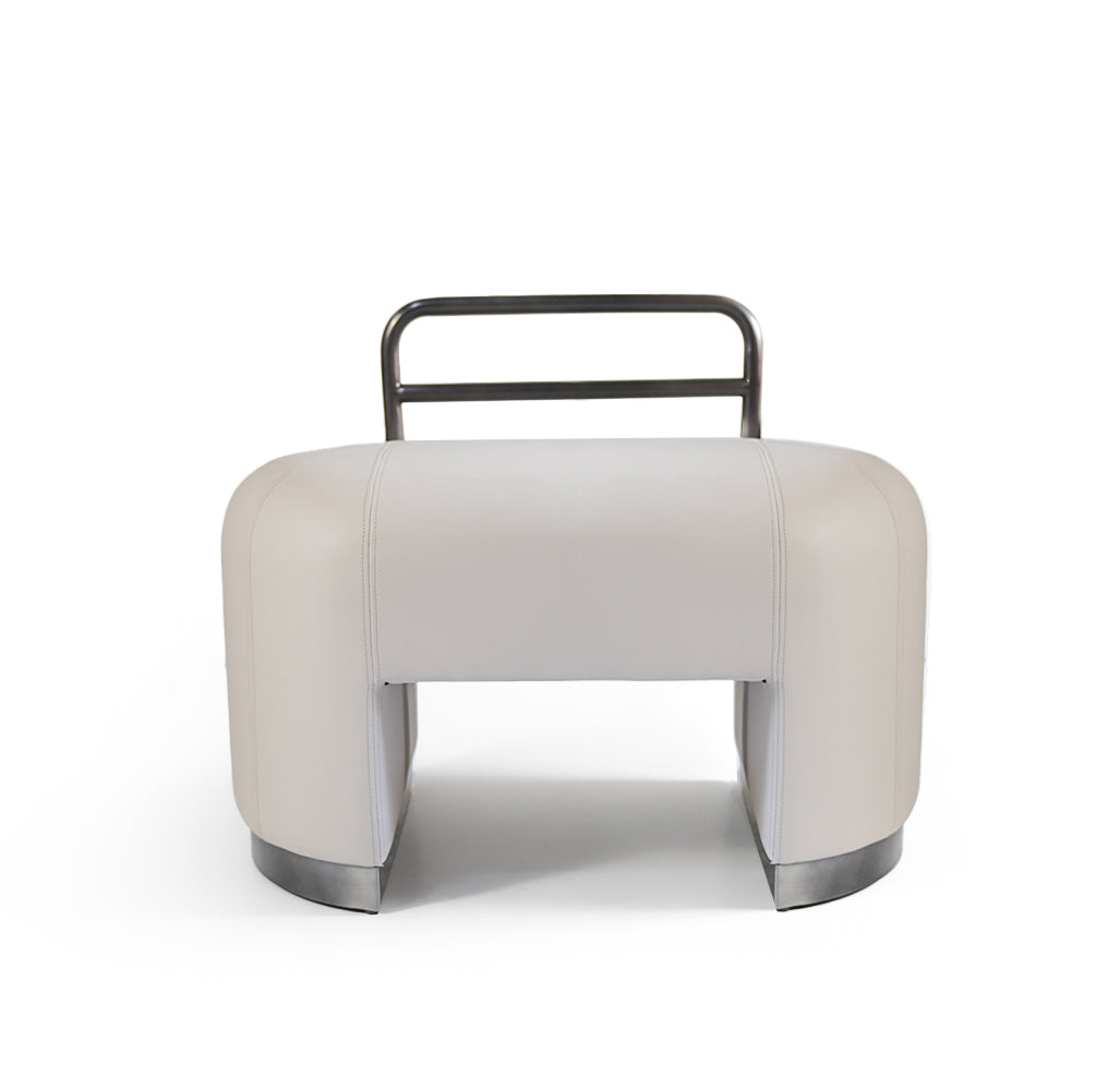 Stool with Low Backrest Black ER-323 - Poufs - ebarza Furniture UAE | Shop Modern Furniture in Abu Dhabi & Dubai - مفروشات ايبازرا في الامارات | تسوق اثاث عصري وديكورات مميزة في دبي وابوظبي